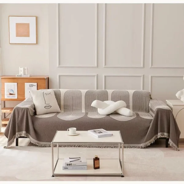 Reversible Chenille Sofa Cover - Image 5