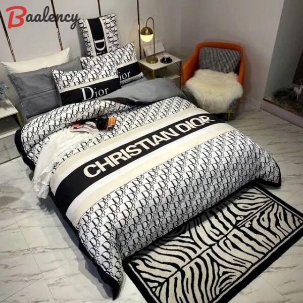 Christian dior logo luxury brand model 9 bedding set home decoration Bedding Sets - Image 2