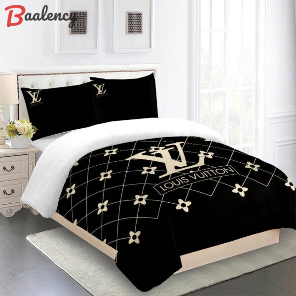 Comforter sets beautiful beige and black louis vuitton bedding set  home decoration Bedding Sets