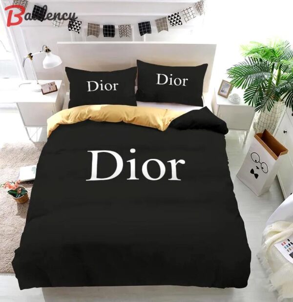 Christian dior black fashion luxury brand bedding set bedroom decor , thanksgiving decorations for home 01 best luxury bed sets gift Bedding Sets