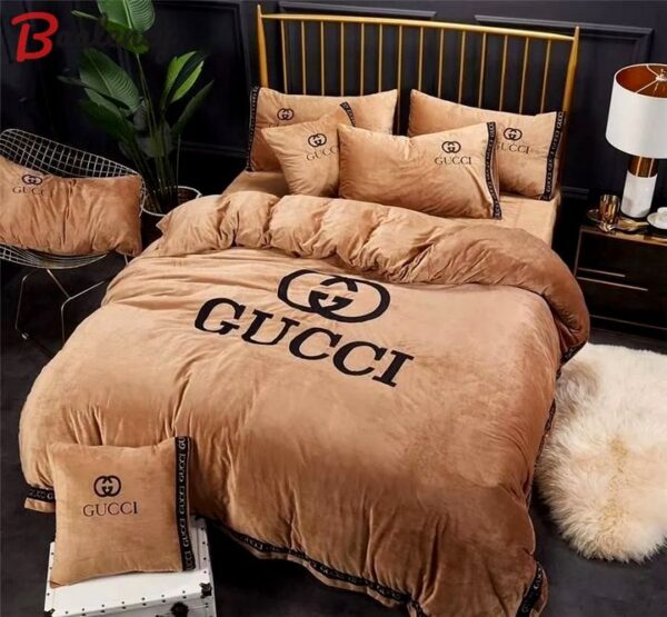 Gucci orange bedding sets duvet cover sheet cover pillow cases luxury bedroom sets Bedding Sets