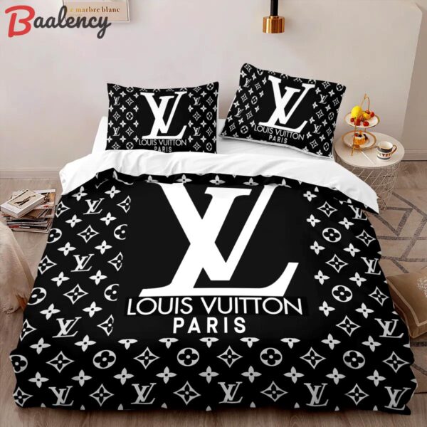 Louis vuitton paris logo hot luxury brand bedding set bedspread duvet cover set home decor Bedding Sets