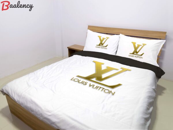 Louis vuitton bedding set luxury bedsheets with golden logo louis vuitton bed sets Bedding Sets