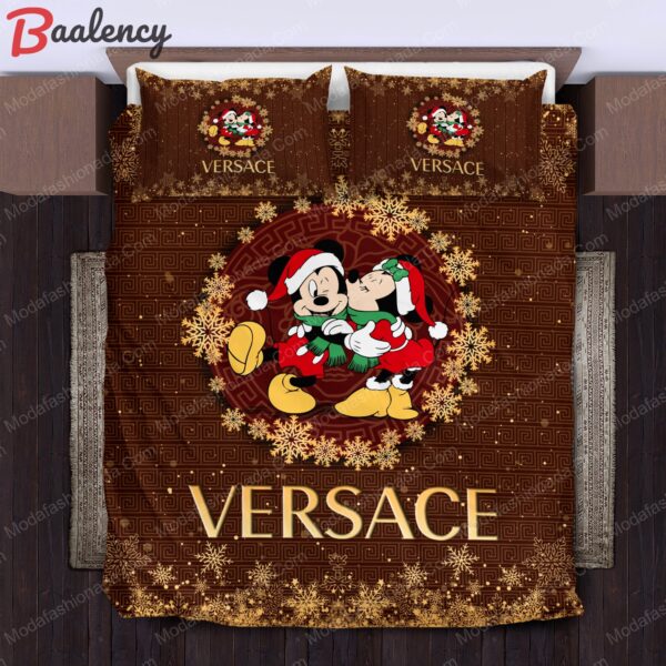 Mickey and minnie versace merry christmas bedding sets home decoration Bedding Sets