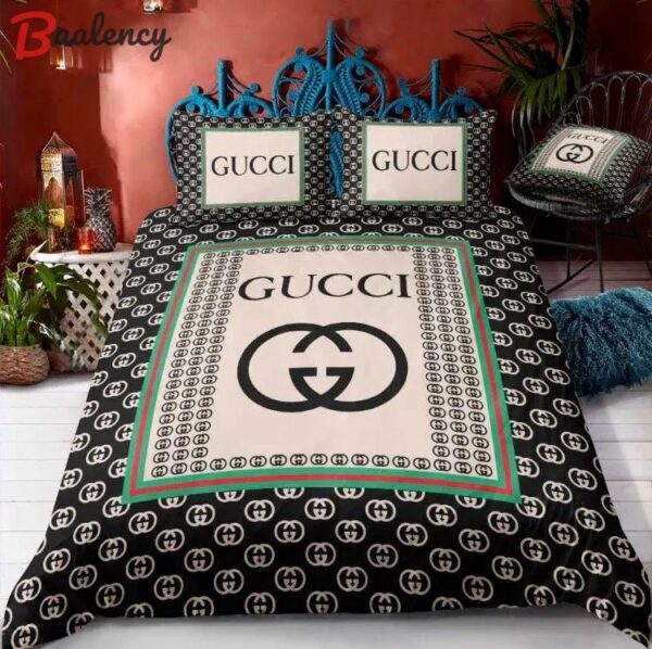 Gucci new luxury brand high end premium bedding set for bedroom luxury bedspread duvet cover set with pillowcases home decoration Bedding Sets - Image 2