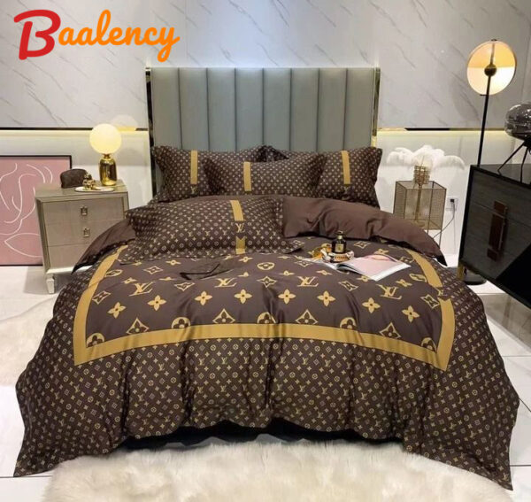 Louis vuitton luxury brand bedding set bedspread duvet cover set home decor Bedding Sets