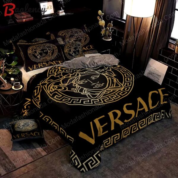 Black and gold versace brands 1 bedding set
