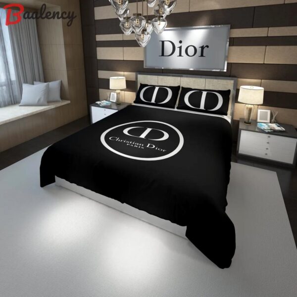 Christian dior black circle fashion luxury brand premium     Bedding Sets blankets bed linen bedclothes bedspread covers bedroom idea sheets home decor duvet