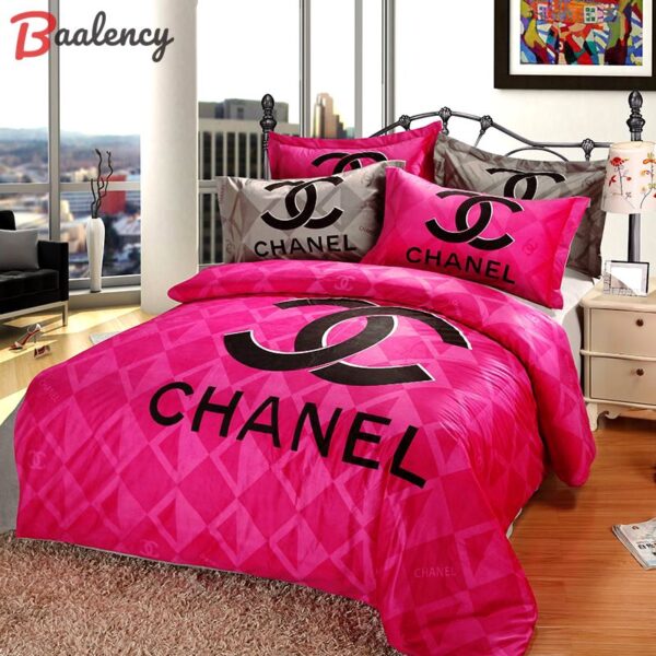 Chanel pinky premium luxury bedding set home decor Bedding Sets