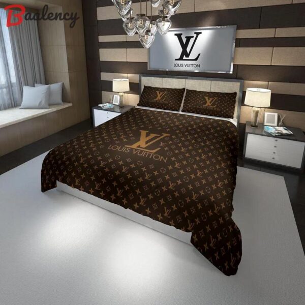 Louis vuitton new hot ver2 brown luxury brand          Bedding Sets sheets duvet blankets covers bed linen bedroom idea bedspread home decor bedclothes - Image 2