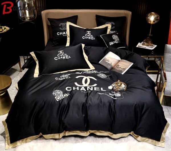 Coco chanel black luxury brand high-end bedding set home decor Bedding Sets