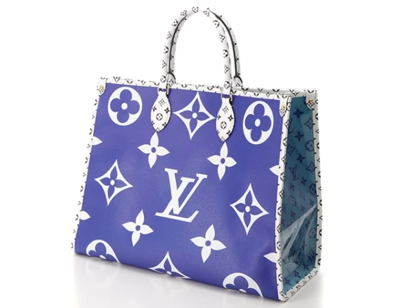Louis Vuitton Women's Leather Handbag Limited edition Handbag "Onthego GM Giant Hawaii Blue Monogram"- WinGear.shop-LVHB_032