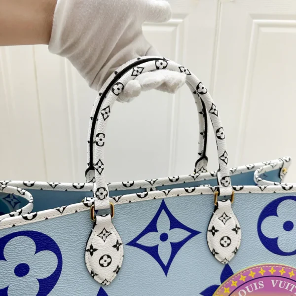 Louis Vuitton Women's Leather Handbag Limited edition Handbag "Onthego GM Giant Hawaii Blue Monogram"- WinGear.shop-LVHB_032 - Image 6