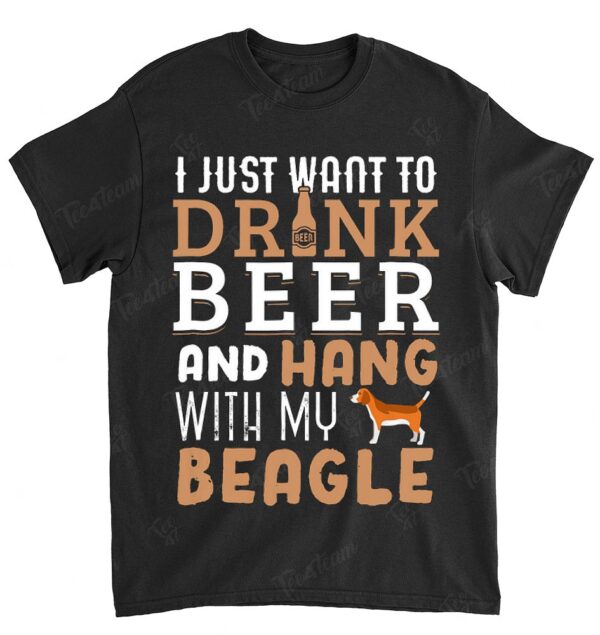 Beagle Dad Shirt Funny Father's Day Dog Lover Gift Beer