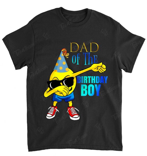 Mens COOL: Dancing Dabbing Emoji Dad of The Birthday Boy