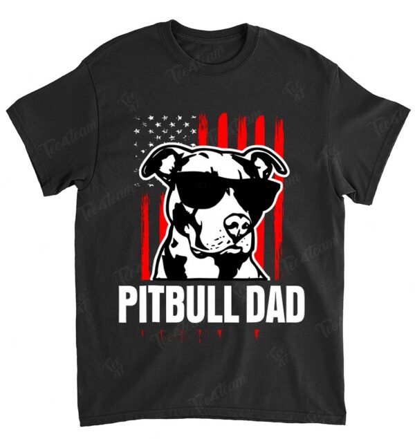 Mens Proud Pitbull Dad Mens T-shirt American Pit Bull Dog