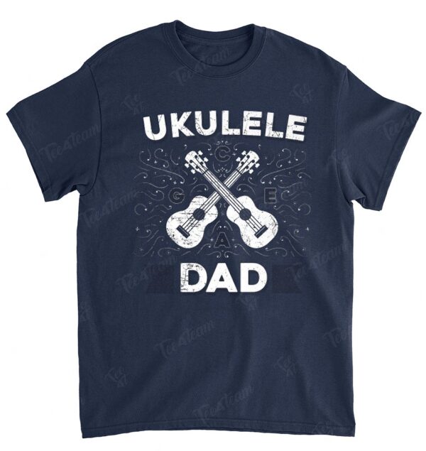Mens Ukulele TShirt Dad Father Instrument Music Vintage Tee Gifts
