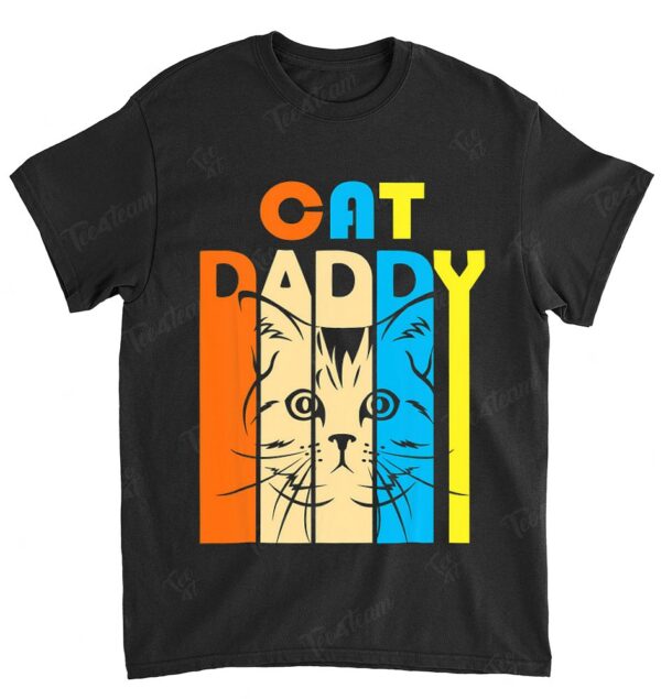 Retro Vintage Daddy CAT T-Shirt- Father's Day Gift