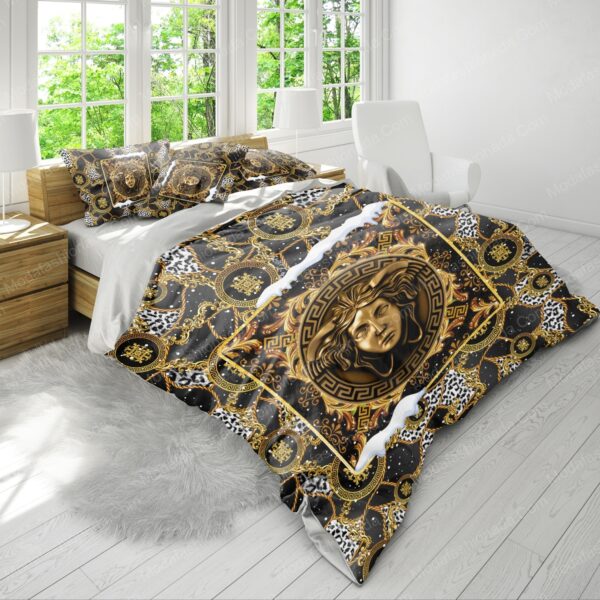 Buy Versace Logo Christmas Bedding Sets Bed Sets, Bedroom Sets, Comforter Sets, Duvet Cover, Bedspread - Image 4