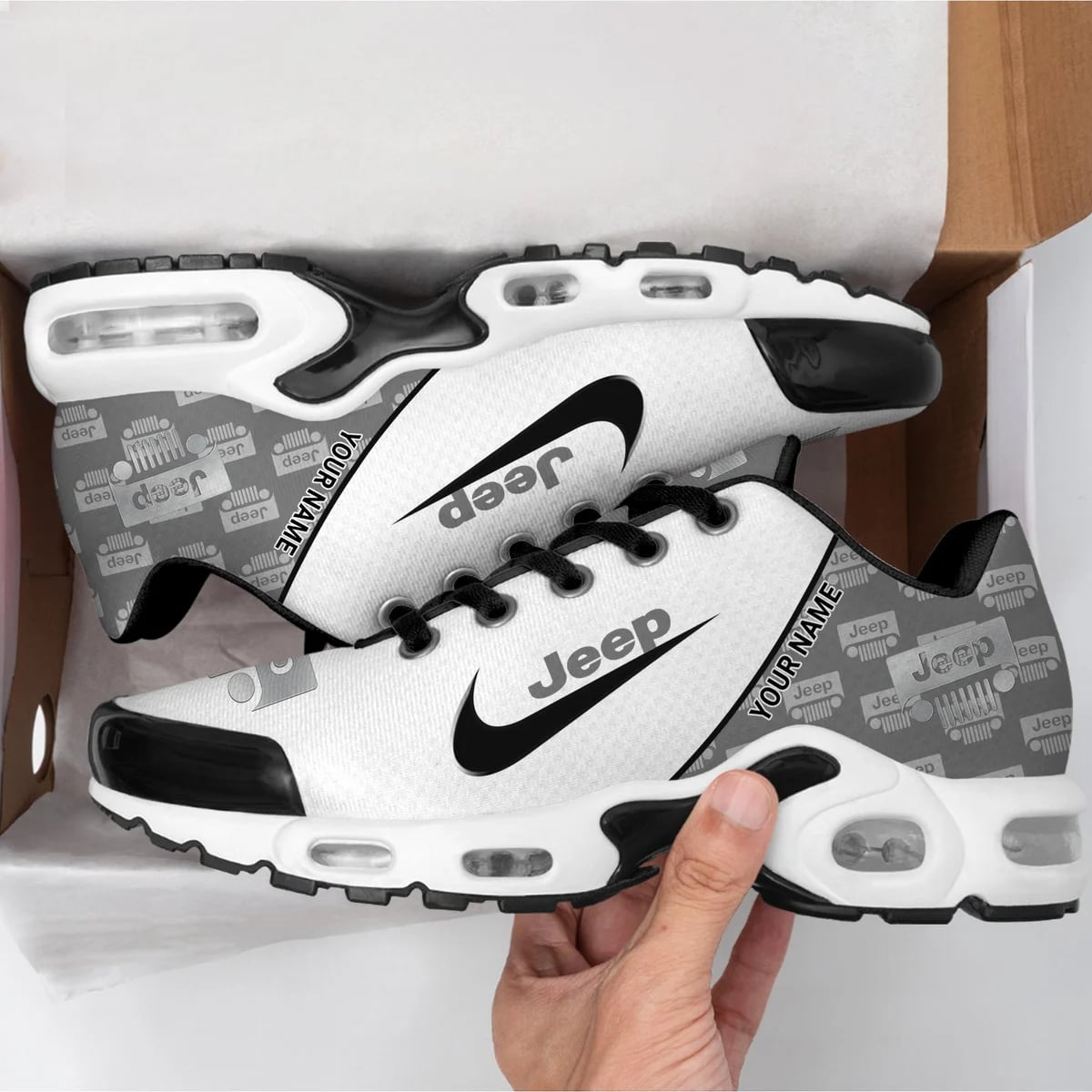 Jeep Elegant Design Custom Name Sport Shoes VS46 - Image 3